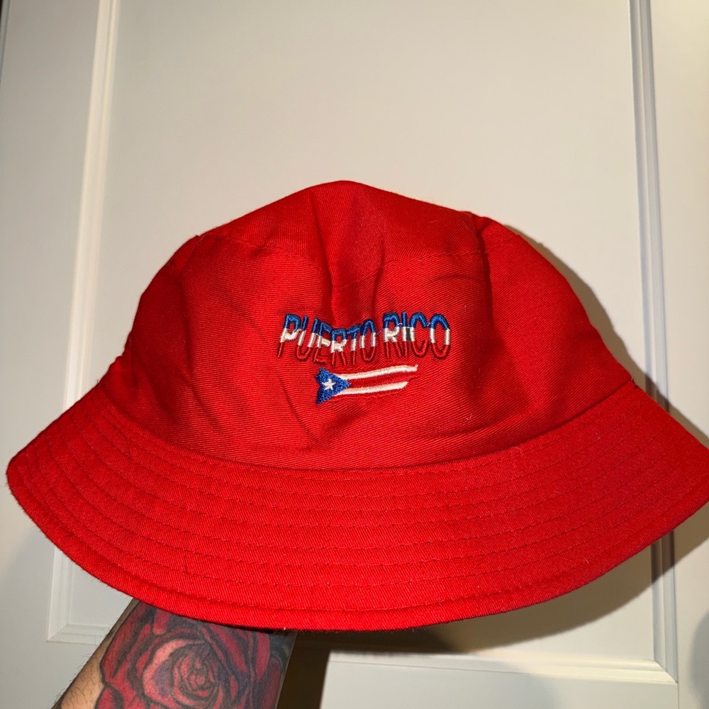 Red Puerto Rico Bucket Hat